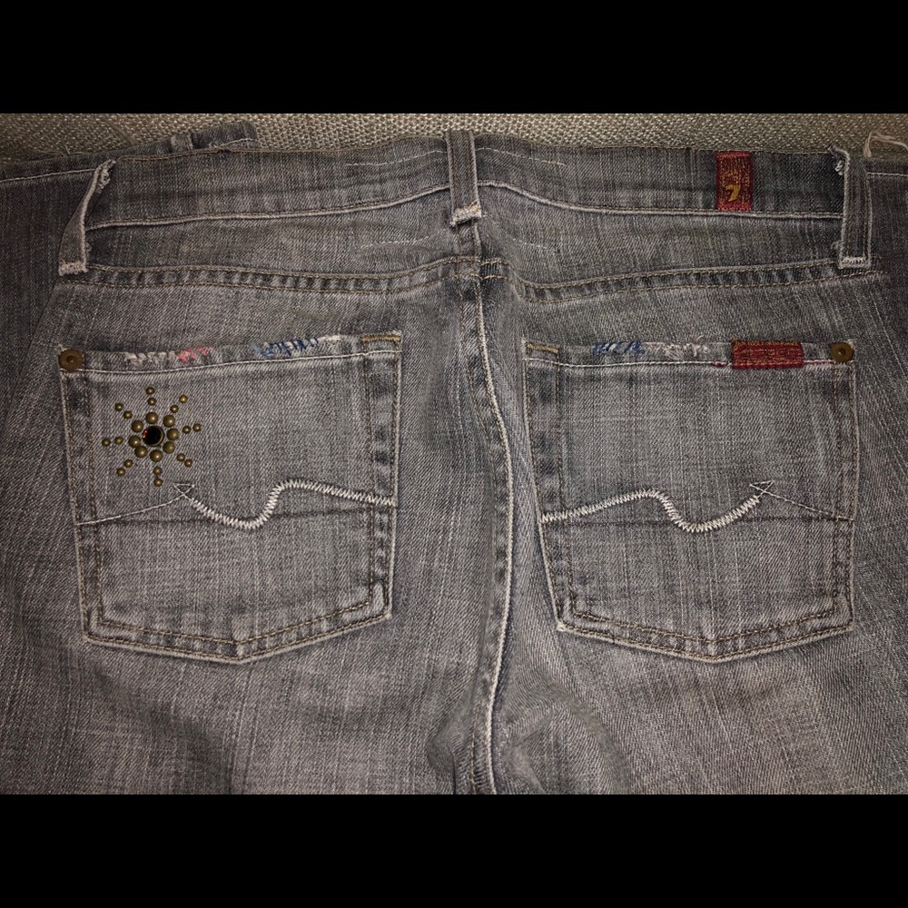 7 for all Mankind Great China Wall Flare Jeans 25 - Picture 2 of 11